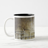 Het Luxemburgse paleis verlicht Tweekleurige Koffiemok (Links)