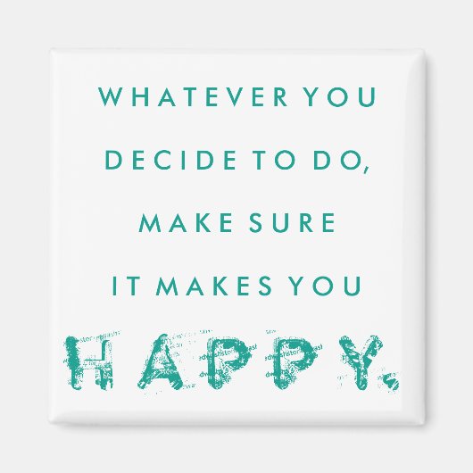 Het maakt je blij magneet | BLAUWGROEN (Voorkant)