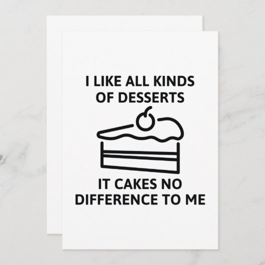 Het maakt me geen verschil. bedankkaart (Voorkant / Achterkant)