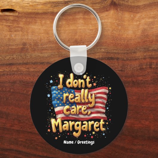 Het maakt me niet echt uit, Margaret Grappig & Tre Sleutelhanger (Voorkant)