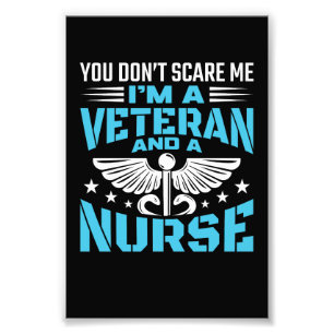 Het maakt me niet uit dat ik een veteraan en een v foto afdruk