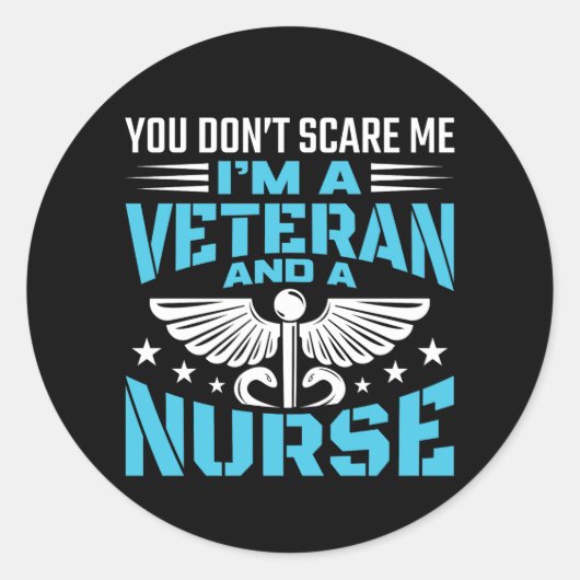 Het maakt me niet uit dat ik een veteraan en een v ronde sticker (Voorkant)