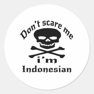 Het maakt me niet uit dat ik Indonesisch ben Ronde Sticker