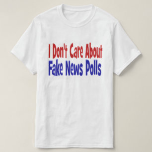 Het maakt me niet uit om rode blauwe News pols te T-shirt