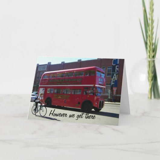 HET MAAKT NIET UIT HOE WE ER KOMEN, LATEN WE ER SN FEESTDAGEN KAART (Voorkant)