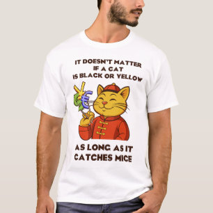 Het maakt niet uit of een kat zwart of geel is t-shirt