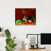 Het maal van de konijnen van Henri Rousseau Poster (Thuiskantoor)