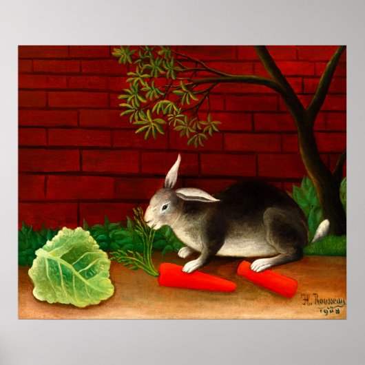 Het maal van de konijnen van Henri Rousseau Poster (Voorkant)