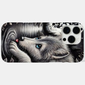Het maanverlichte moment van de witte wolf Case-Mate iPhone case (Achterkant (horizontaal))