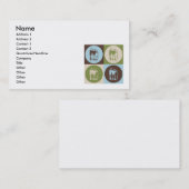 Het Maatschappelijk werk van het pop-art Visitekaartje (Voorkant / Achterkant)