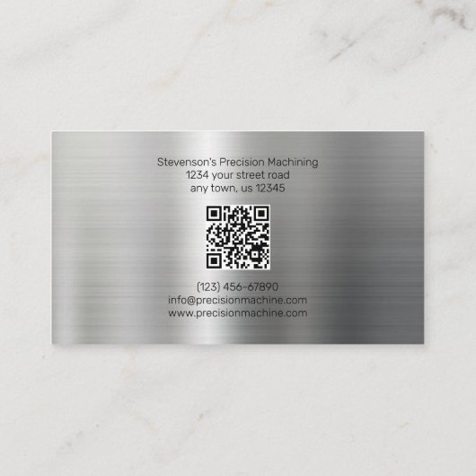 Het machinaal bewerken en Metaal Fab Aluminiumeffe Visitekaartje (Achterkant)