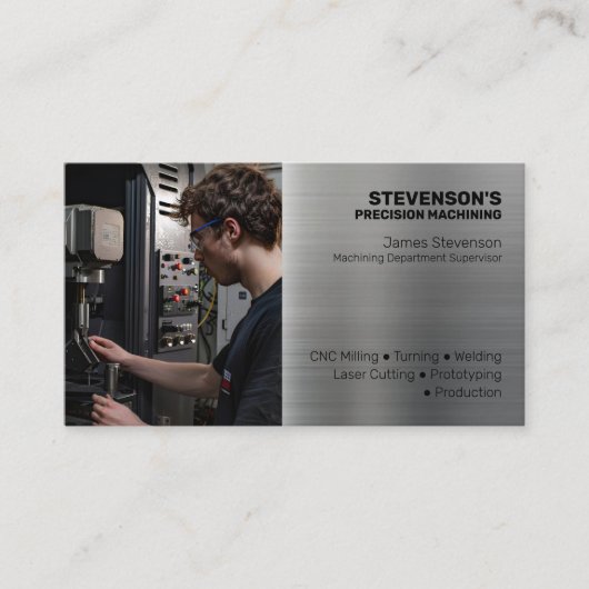 Het machinaal bewerken en Metaal Fab Aluminiumeffe Visitekaartje (Voorkant)