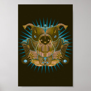 Het machtige beer en zijn helper spiritanimals poster