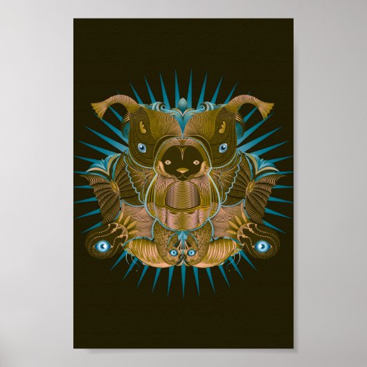 Het machtige beer en zijn helper spiritanimals poster (Voorkant)