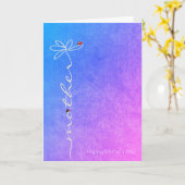 Het madeliefje en de lieveheersbeestjes van het kaart (Gele Bloem)