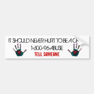 Het mag nooit een kind zijn bumpersticker