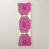 Het MAGENTA Ontwerp van POINSETTIA Lichaamskussen (Voorkant Verticaal)