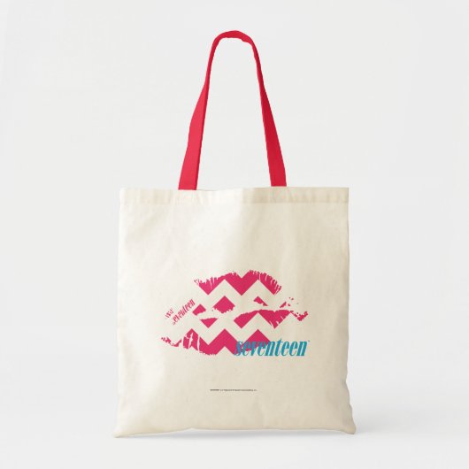 Het Magenta van de zigzag Tote Bag (Voorkant)