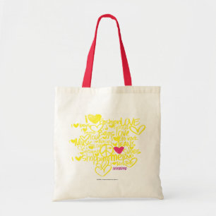 Het Magenta van Graffiti/Geel Tote Bag