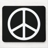 Het magere Witte Symbool van de Vrede Muismat (Voorkant)