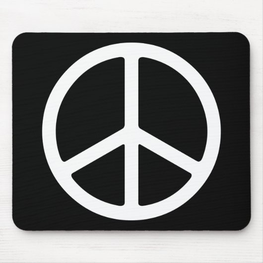 Het magere Witte Symbool van de Vrede Muismat (Voorkant)