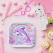 Het Magical Dolphin Baby shower Papieren Bordje (Feest)