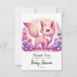 Het Magical Fox Baby shower Bedankkaart