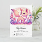 Het Magical Fox Baby shower Kaart (Staand voorkant)