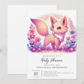 Het Magical Fox Baby shower Kaart (Voorkant / Achterkant)