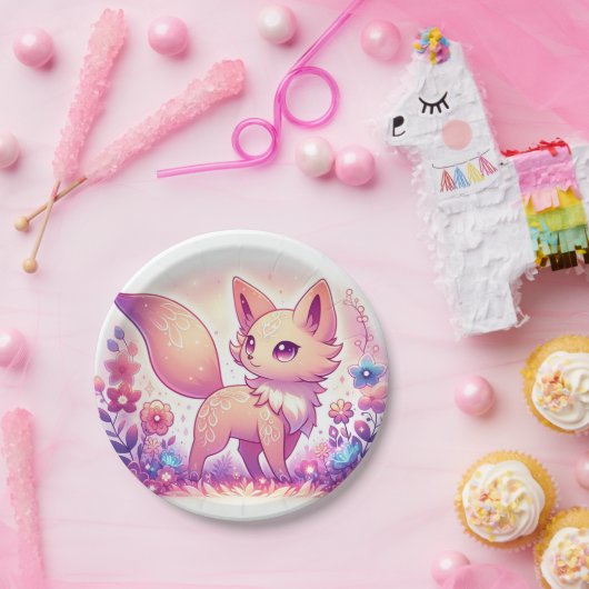 Het Magical Fox Baby shower Papieren Bordje (Feest)
