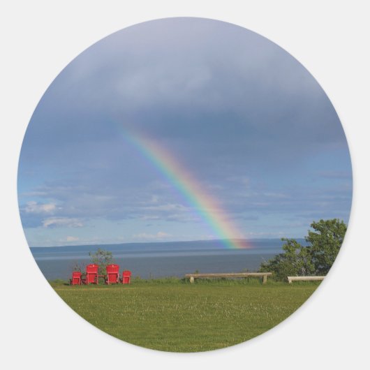 Het magische Gieten in de Oceaan Ronde Sticker (Voorkant)