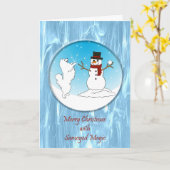 Het Magische Kerstmis Gevouwen Wenskaart van Kaart (Gele Bloem)