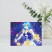 Het magische meisje van de animester briefkaart (Staand voorkant)