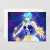 Het magische meisje van de animester briefkaart (Voorkant / Achterkant)