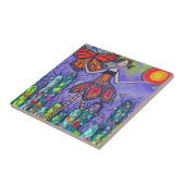 Het magische monboogmeisje en de Butterfly-tegel Tegeltje (Zijkant)