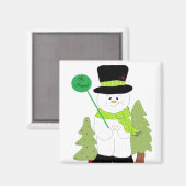 Het Magische Sneeuwmannetje Magneet (Voorkant / Achterkant)