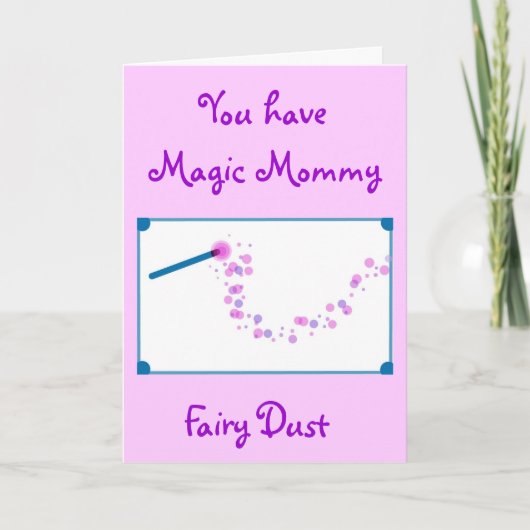 Het magische Stof van de Fee van de Mama Kaart (Voorkant)