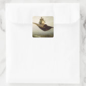 Het magische tapijt, 1880 vierkante sticker (Tas)