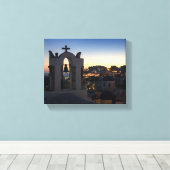 HET MAGISCHE UUR VAN OIA CANVAS AFDRUK (Insitu (Houten vloer))