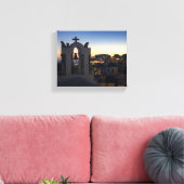 HET MAGISCHE UUR VAN OIA CANVAS AFDRUK (Insitu (Woonkamer))