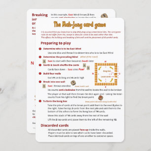 Het Mah-Jong-kaartspel - Verschillen Kaart