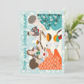 Het Mah Jongg-spel Kaart (Staand voorkant)