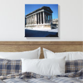 Het Maison Carree Canvas Afdruk (Insitu (Slaapkamer))