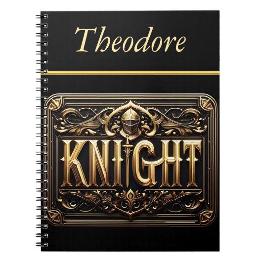 Het majestueuze ridder embleem notitieboek (Voorkant)