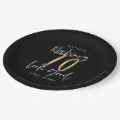 Het maken 70 kijken goed goud Verjaardagsfeest Papieren Bordje (Gekanteld)