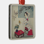 Het maken in de ochtend metalen ornament (Rechts)