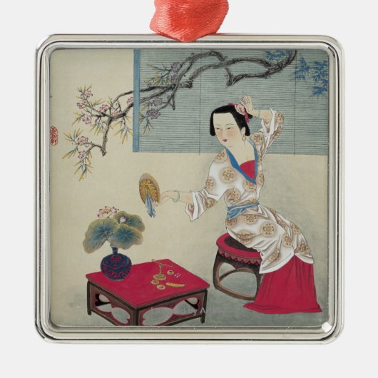 Het maken in de ochtend metalen ornament (Voorkant)