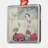 Het maken in de ochtend metalen ornament (Links)