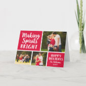 Het maken spirits van het Helderrode Manuscript Fo Feestdagen Kaart (Voorkant)