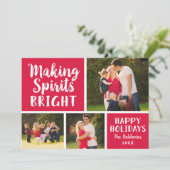 Het maken spirits van het Helderrode Manuscript Fo Feestdagenkaart (Staand voorkant)